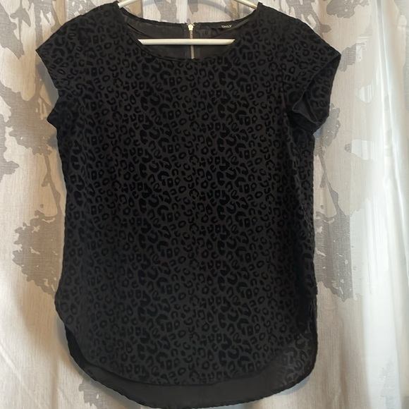 Leopard Only Black velvet top size 34 - Picture 2 of 7